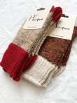 画像3:  H FOOTWEAR WOOL／バイカラーネップソックス (3)