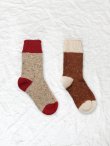 画像6:  H FOOTWEAR WOOL／バイカラーネップソックス (6)