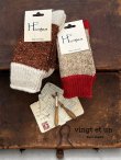 画像1:  H FOOTWEAR WOOL／バイカラーネップソックス (1)