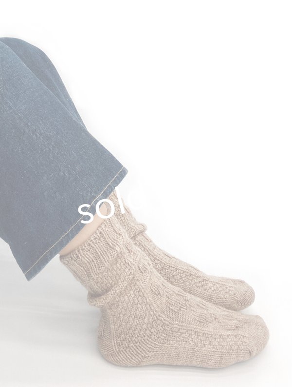 画像6:  H FOOTWEAR WOOL／ゆるあみケーブルソックス・ミドル (6)