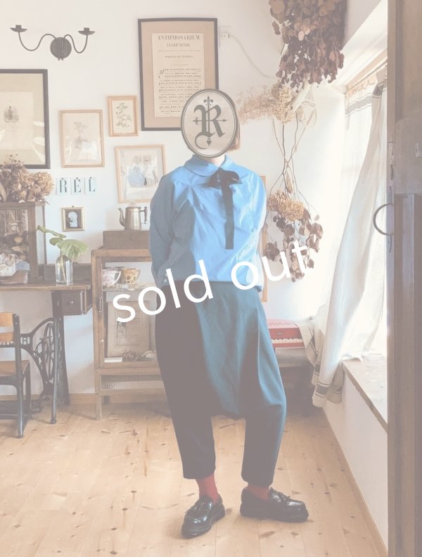 画像5: Reliure／丸襟ブラウス・Blue (5)