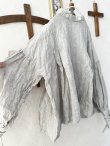画像8: Reliure／パフスリーブカフスブラウス・light gray (8)