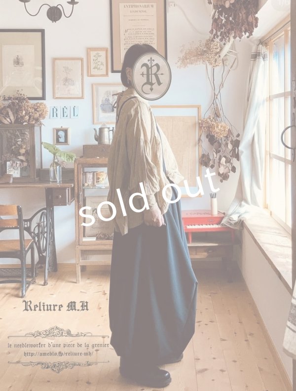 画像1: Reliure／2wayショルダースカート・formal black (1)