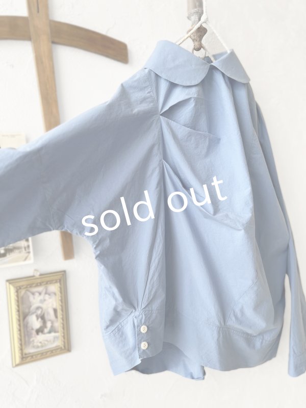 画像10: Reliure／丸襟ブラウス・Blue (10)