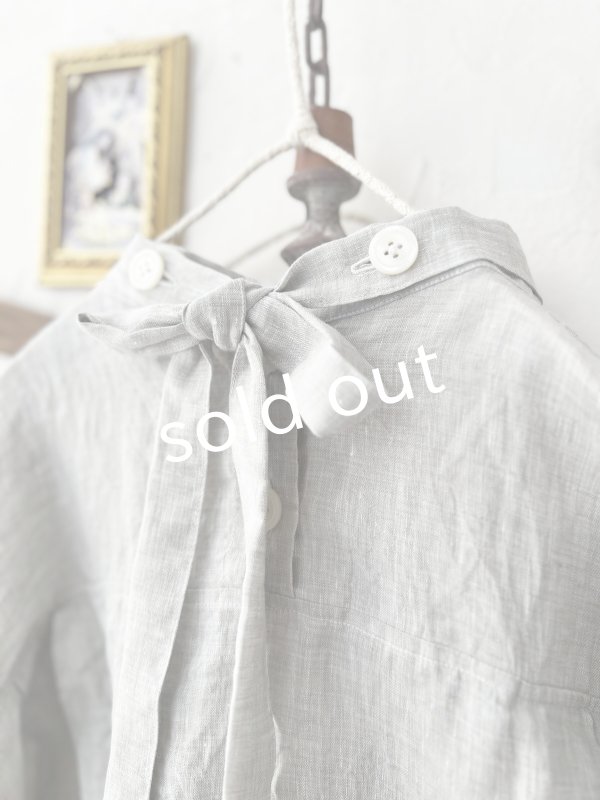 画像10: Reliure／パフスリーブカフスブラウス・light gray (10)