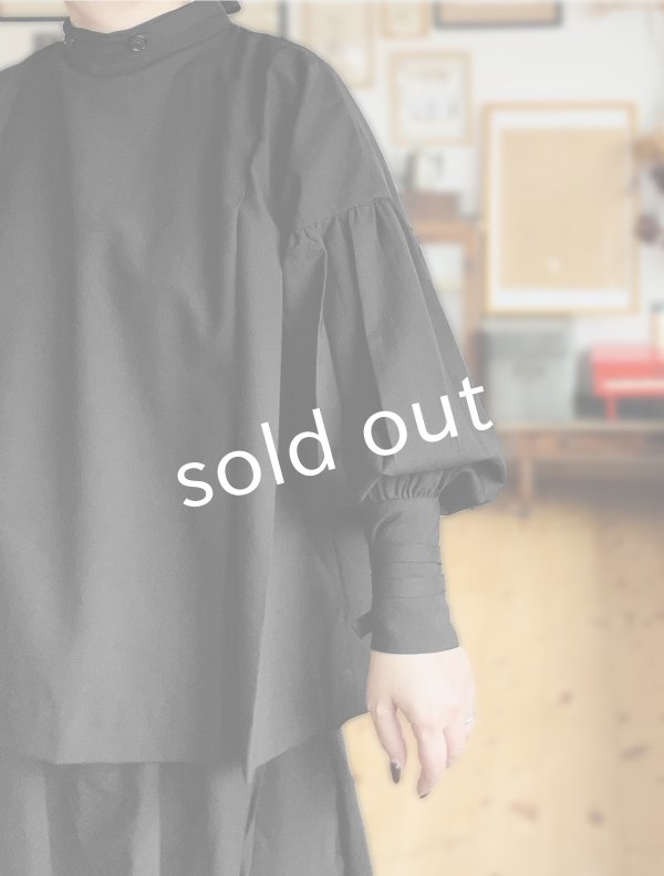 画像3: Reliure／パフスリーブカフスブラウス・formal black (3)