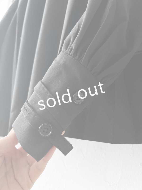 画像7: Reliure／パフスリーブカフスブラウス・formal black (7)