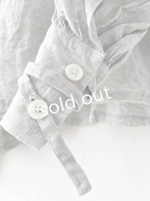 画像5: Reliure／パフスリーブカフスブラウス・light gray (5)