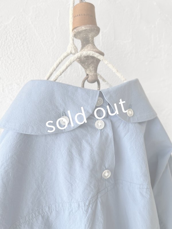 画像12: Reliure／丸襟ブラウス・Blue (12)