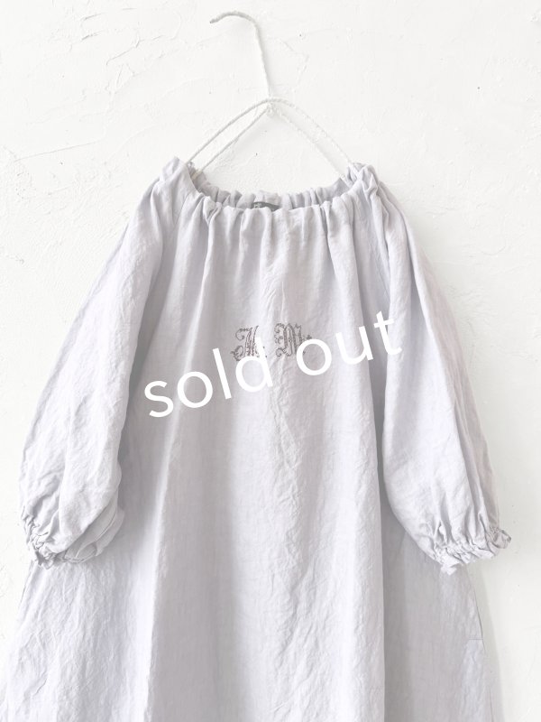 画像2: mifumi／コラボ刺繍yuiワンピース・ふじ色 (2)