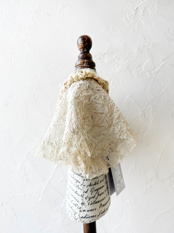 画像7: toromeco／裂き編みとアンティークレースの付け襟 (7)