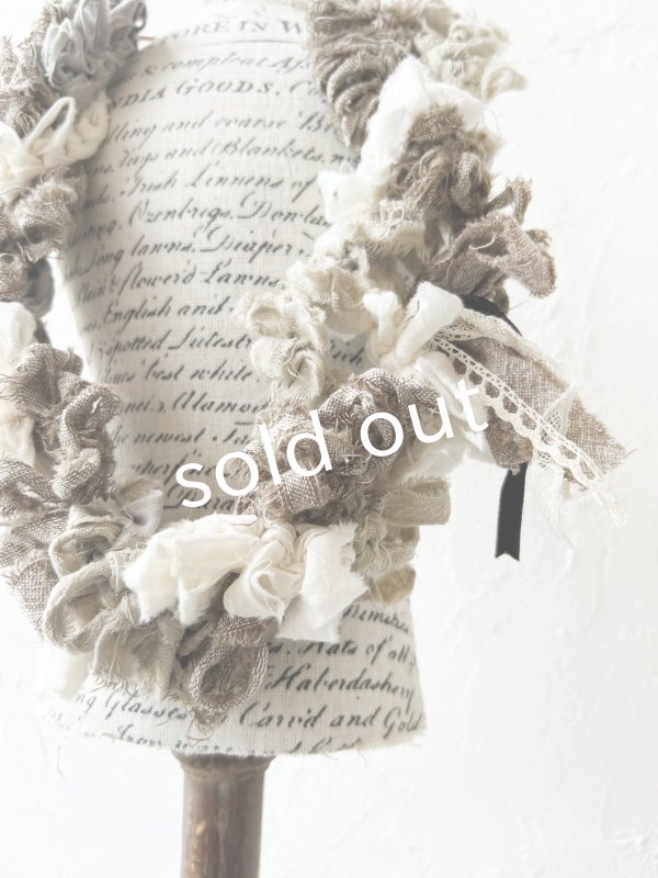 画像7: toromeco／裂き編みネックレス・brown mix (7)