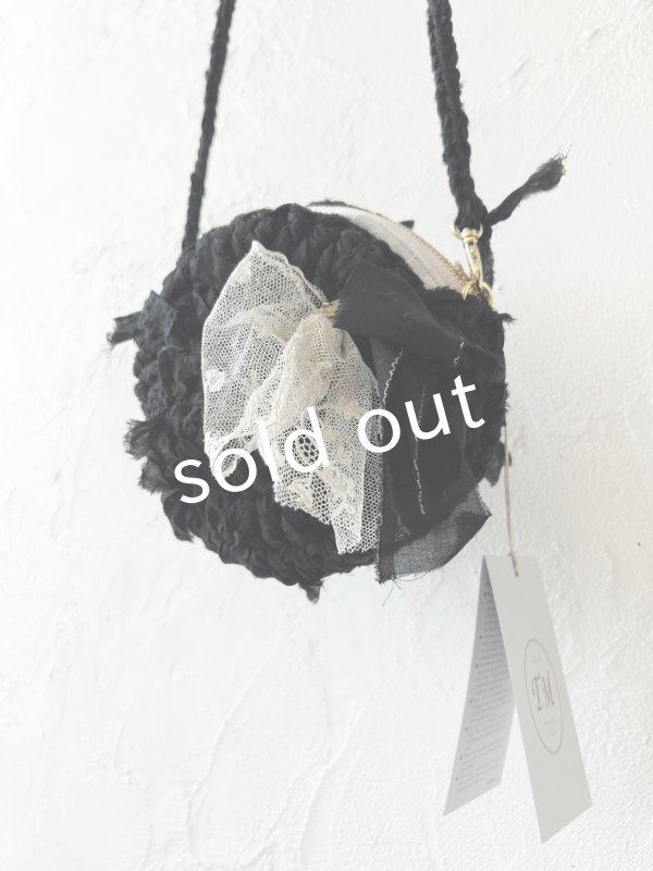 画像3: toromeco／裂き編みマカロンポシェット・black (3)