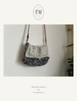 画像1: toromeco／裂き編みアンティークレースカバーポシェット・ gray (1)