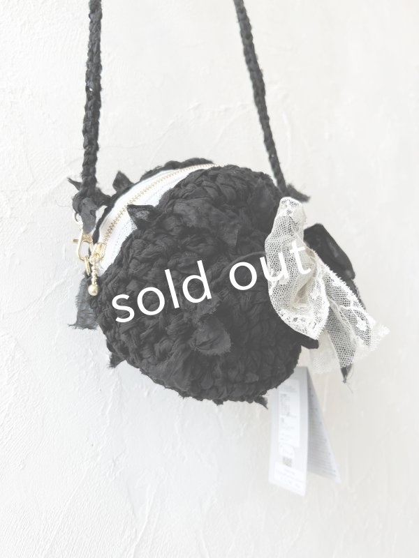 画像5: toromeco／裂き編みマカロンポシェット・black (5)