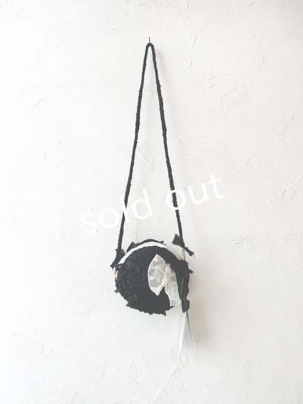 画像10: toromeco／裂き編みマカロンポシェット・black (10)