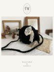 画像1: toromeco／裂き編みマカロンポシェット・black (1)