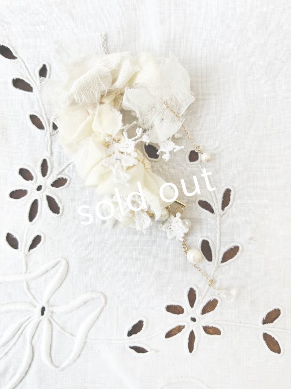 画像5: toromeco／コットンシルクのイヤーフック・ivory (5)