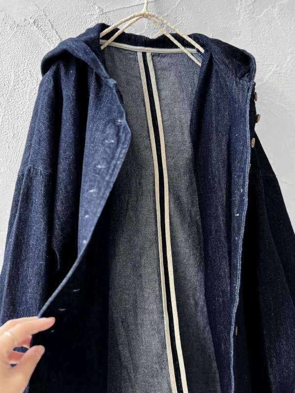 画像3: 08mab/デニムフードジャケット・インディゴ (3)