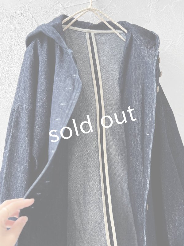 画像4: 08mab/デニムフードジャケット・インディゴ (4)