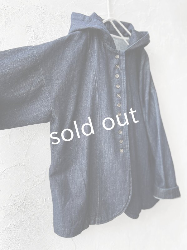 画像7: 08mab/デニムフードジャケット・インディゴ (7)