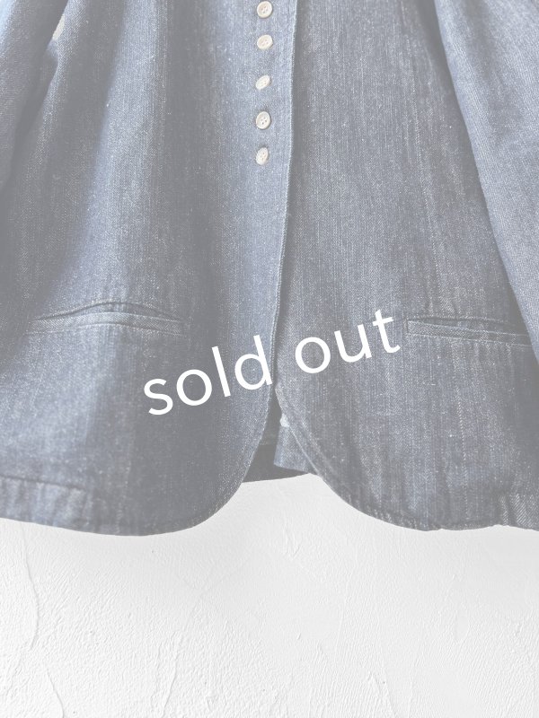 画像6: 08mab/デニムスタンドカラージャケット・インディゴ (6)