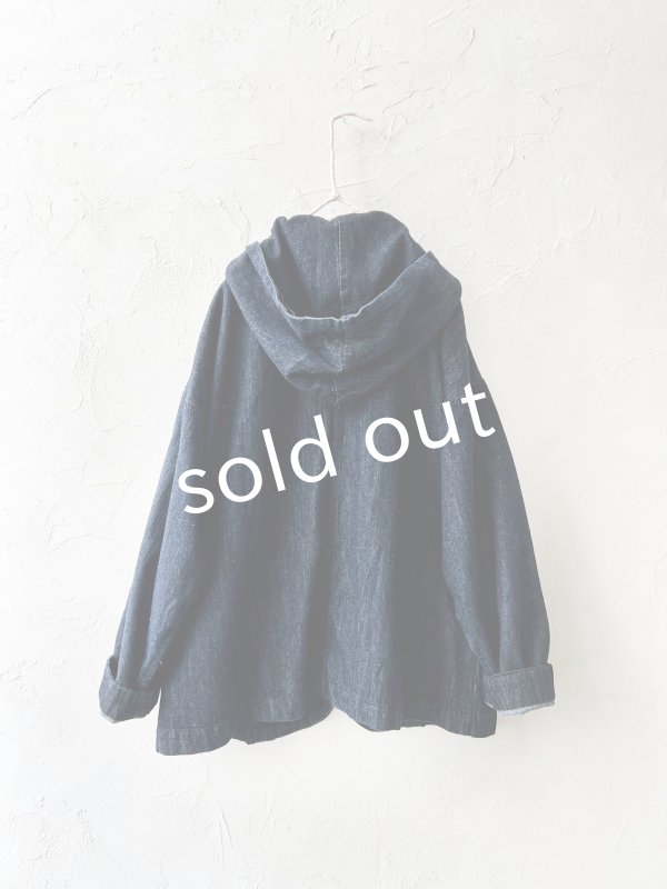 画像9: 08mab/デニムフードジャケット・インディゴ (9)