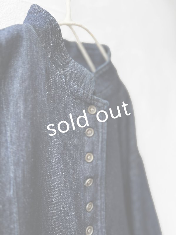 画像4: 08mab/デニムスタンドカラージャケット・インディゴ (4)