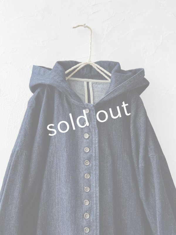 画像3: 08mab/デニムフードジャケット・インディゴ (3)