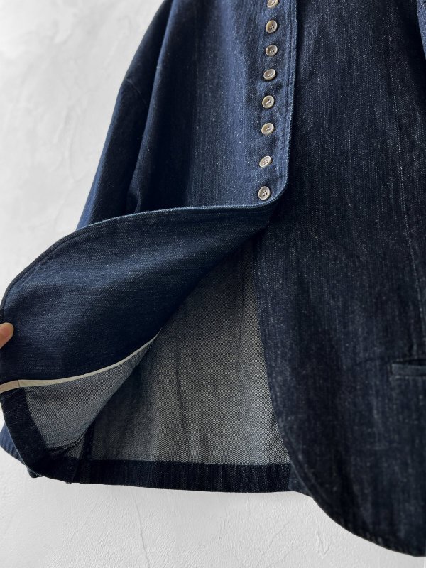 画像7: 08mab/デニムスタンドカラージャケット・インディゴ (7)