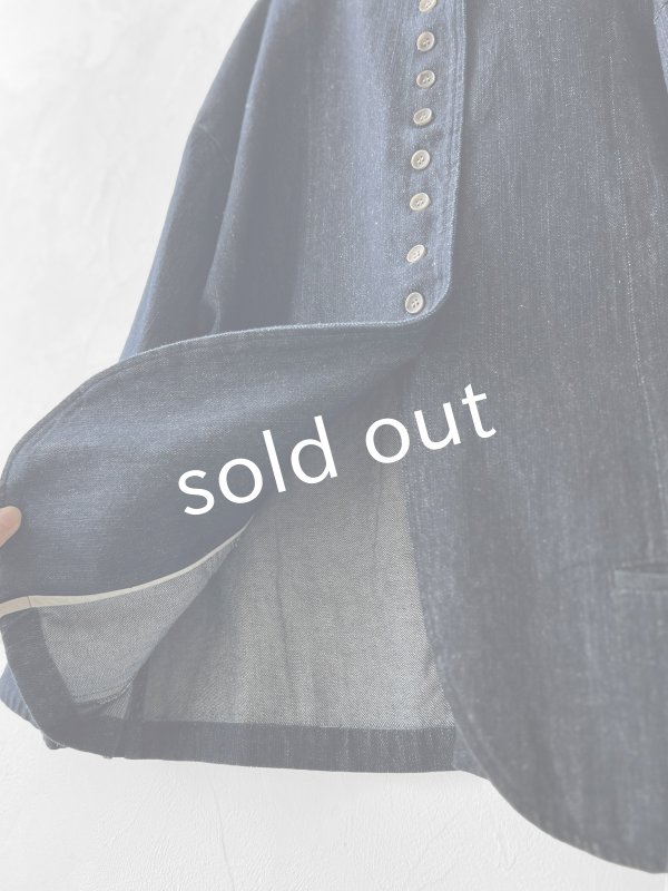 画像8: 08mab/デニムスタンドカラージャケット・インディゴ (8)