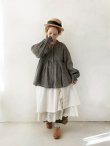 画像10: ubasoku/0107 比翼ギャザーブラウス・プチギンガム (10)