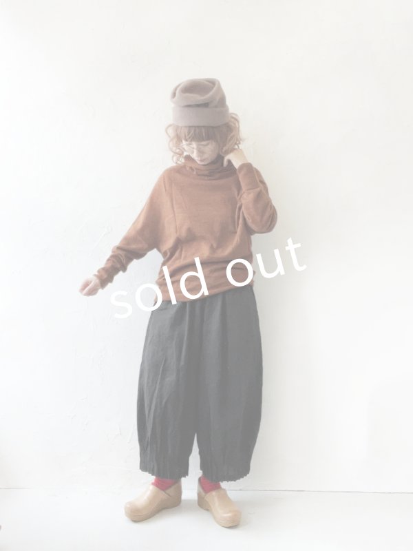 画像10: 【半額SALE】SO／ゆるタートルニットプルオーバー・ブラウン (10)