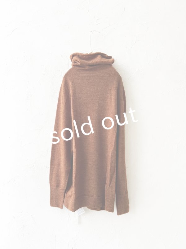 画像8: 【半額SALE】SO／ゆるタートルニットプルオーバー・ブラウン (8)