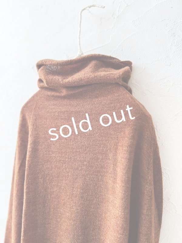 画像5: 【半額SALE】SO／ゆるタートルニットプルオーバー・ブラウン (5)