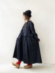 画像14: ubasoku/0124 デニムフリルワンピース・インディゴ (14)
