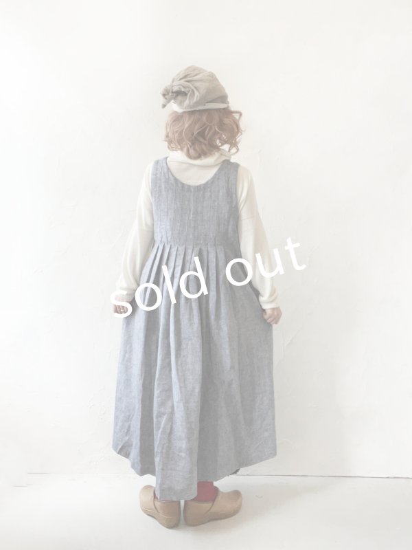 画像13: ubasoku/0118 2way起毛ジャンパースカート・ブラックシャンブレー (13)