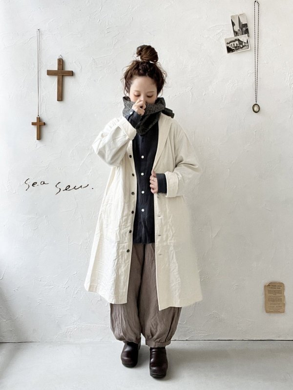 画像1: seasew./109 オックステーラードジャケット・生成り (1)