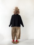 画像10: ubasoku/0140 裾タック起毛パンツ・ベージュ (10)