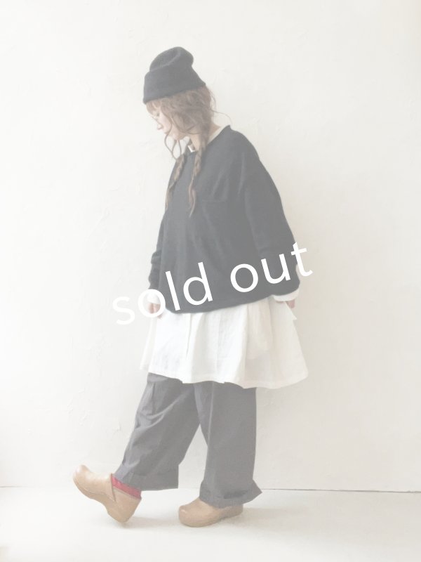 画像7: 【SALE】SO／ワイドパンツ・スミクロ (7)