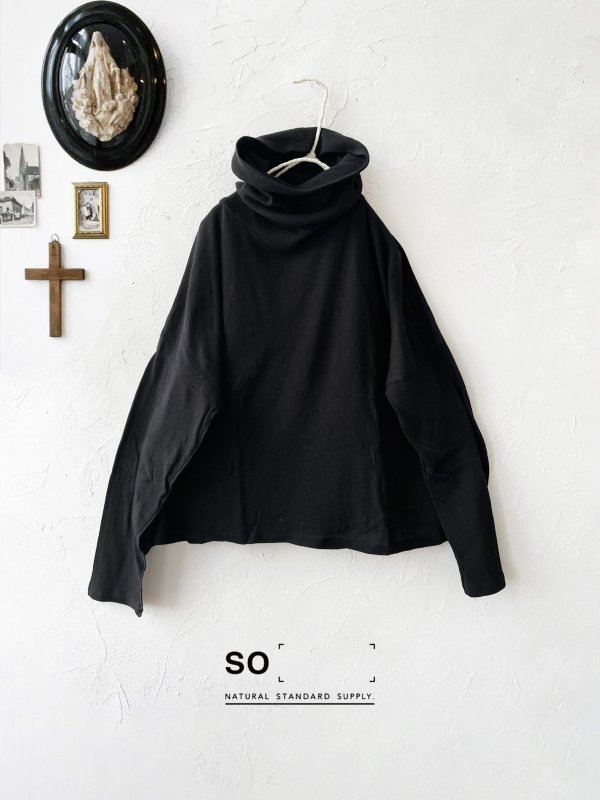 画像1: SO/表出しタートルプルオーバー・ブラック (1)