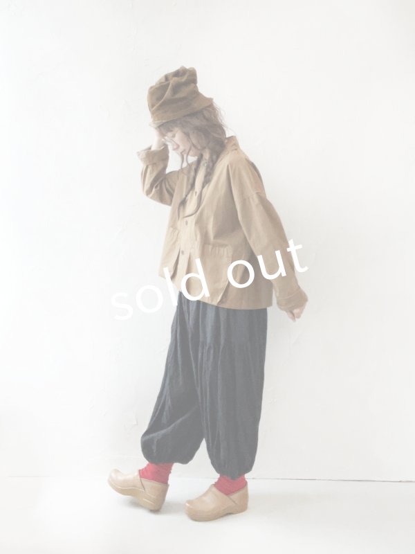 画像14: 【SALE】SO／マチポケットショートジャケット・キャメルベージュ (14)