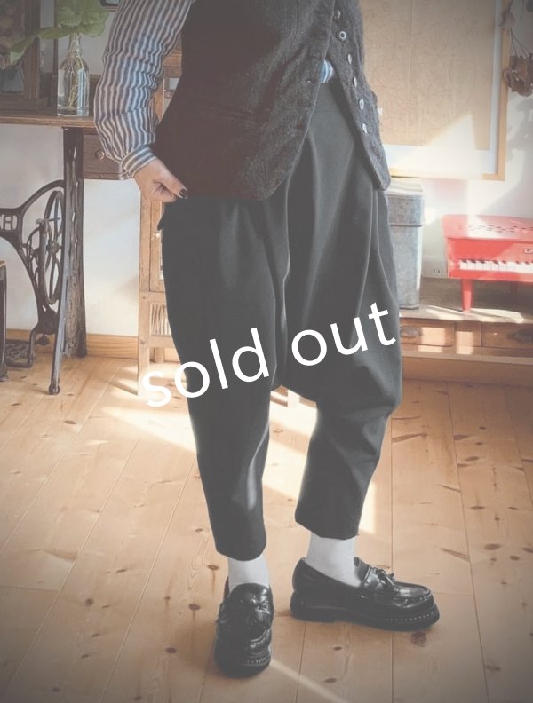 画像2: Reliure/サルエルパンツ・formal black (2)