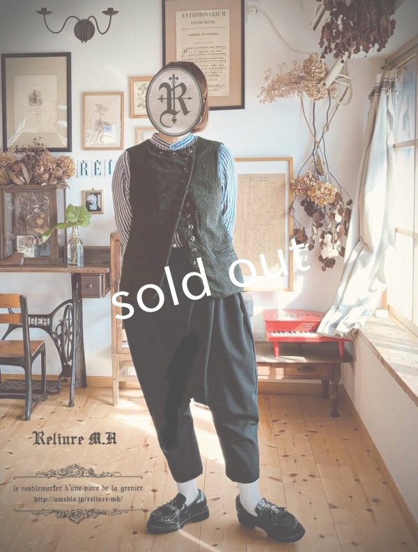画像1: Reliure/サルエルパンツ・formal black (1)