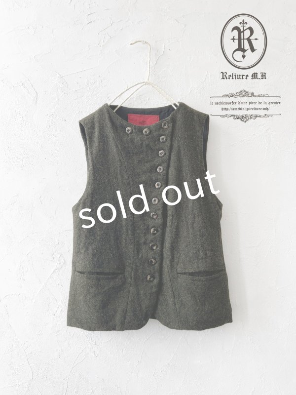画像1: Reliure／VEST・moss tweed (1)