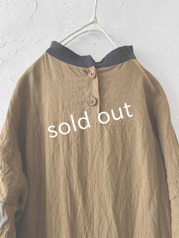 画像10: MARCHE' DE SOEUR/種蒔のワンピース・マスタードブラウン (10)