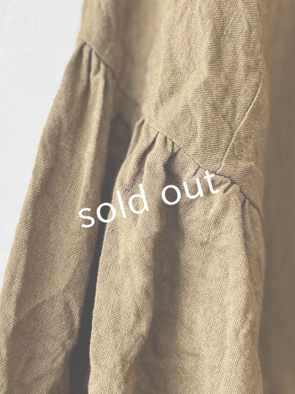 画像10: MARCHE' DE SOEUR/ラッフルウエストリボンワンピース・マスタードブラウン (10)