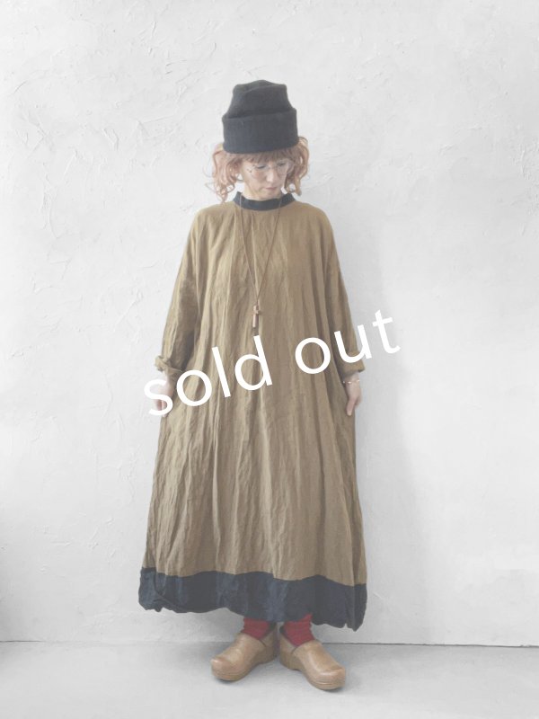 画像15: MARCHE' DE SOEUR/種蒔のワンピース・マスタードブラウン (15)