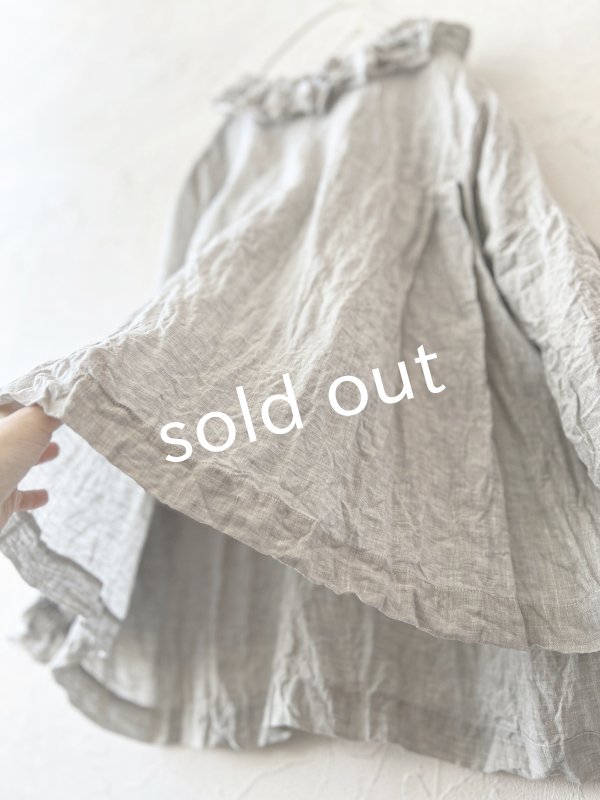 画像4: MARCHE' DE SOEUR/ラッフル襟のプルオーバー・ホワイトグレー (4)