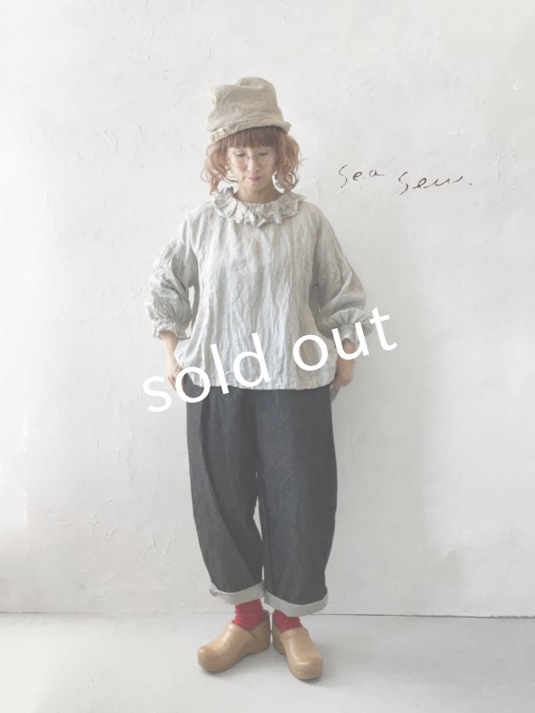 画像8: seasew./507 デニムコクーンパンツ・インディゴ (8)